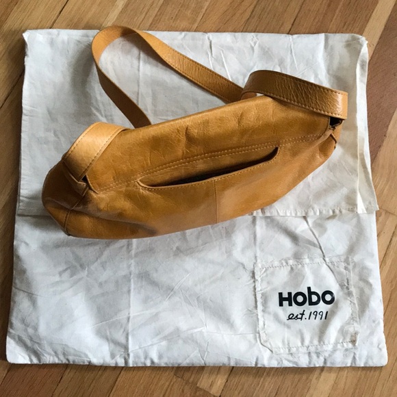 Yellow leather Hobo shoulder bag - Picture 4 of 4